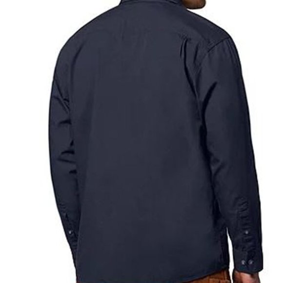 NEW - Men's Dakota Relaxed Fit Long Sleeve Cotton Shirt, Navy, size: Medium - Picture 2 of 2
